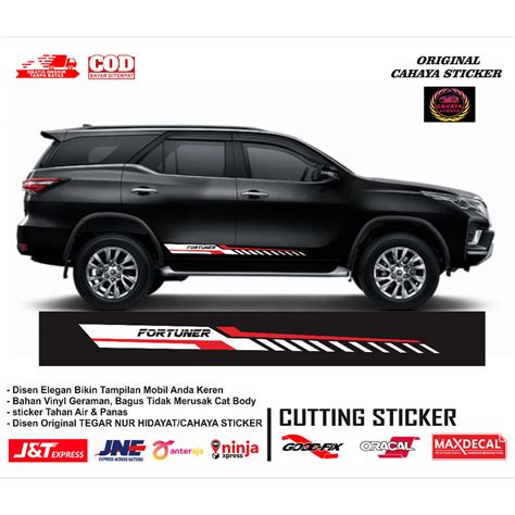 Jual Sticker Mobil Fortuner Sticker Lis Mobil Fortuner Sticker Toyota