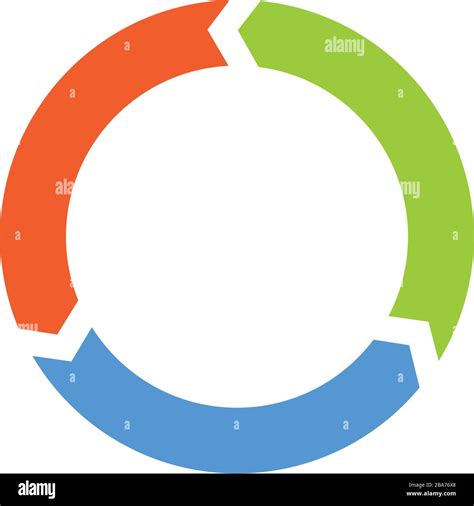 Flechas de círculo vectorial para infografía Plantilla para diagrama