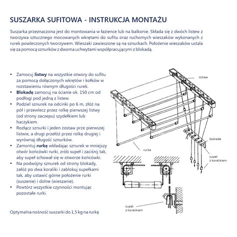 Suszarka Sufitowa Podwieszana Cm Pr T W Malva