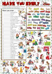 English Exercises: Have you ever...?