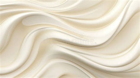 Beige Cream Swirls Glaze Leaks Abstract Background 3d Rendering