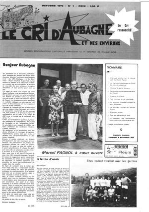 Calaméo Le Cri d Aubagne n1 Octobre 1972