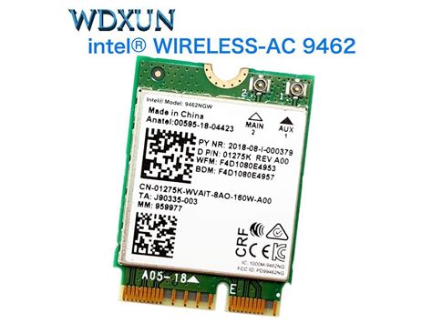 Dual Band 433Mbps Wireless Intel AC 9462 9462NGW NGFF Key E 9462AC 8020 ...