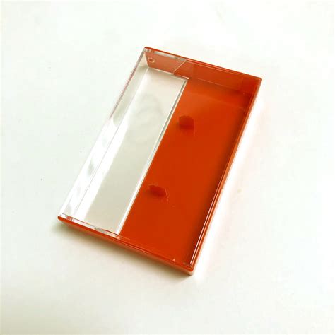 Clearred Norelco Case With Square Corners For Audio Cassettes