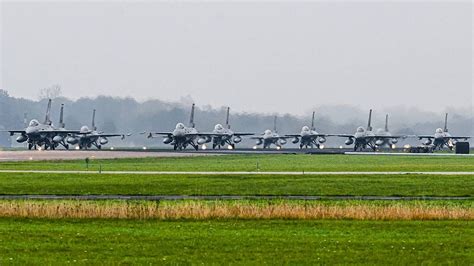 Dutch F-16 fighters conduct elephant walk at Volkel AFB - Blog Before ...