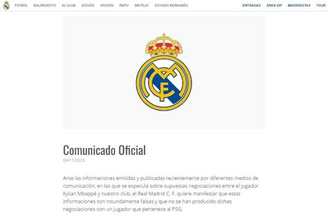 Oficial Comunicado Del Real Madrid Por Kylian Mbappé Olé Ar