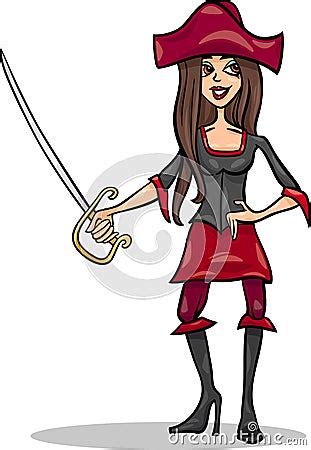 Woman Pirate Cartoon Illustration Stock Photos Image