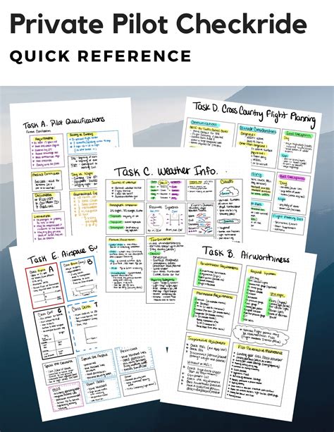 Private Pilot Checkride Prep Quick Reference