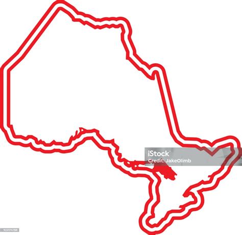 Ontario Outline Stock Illustration Download Image Now Canada