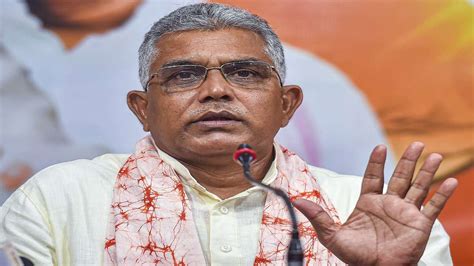 Bjps Dilip Ghosh Hails Centre For 100 Cr Inoculation Feat Slams Wb