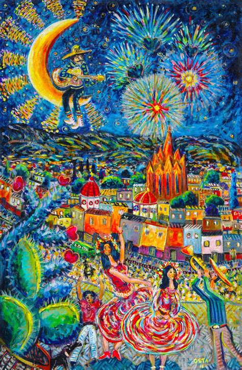 San Miguel Mexican Fiesta Oil Painting By Andrew Osta Artfinder