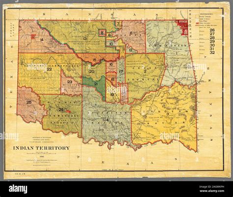 Oklahoma native american land map hi-res stock photography and images ...