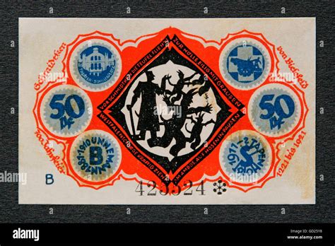 Finances Money Bank Notes Germany Pfennig Reverse Released By