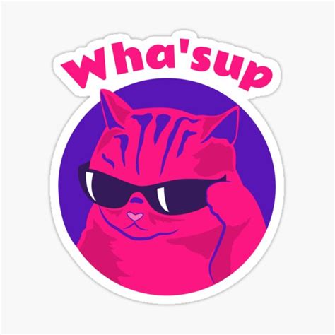 The 80s Cool Cat Sticker For Sale By Thebarncatsfarm Redbubble