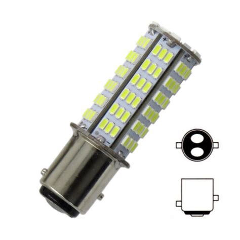 Bay15d Led Marine Lights Boat Bulb 126led 3014smd Ac12v Dc12~24v Lamp Warm White Ebay