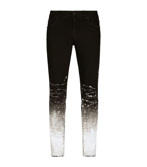 Dolce And Gabbana Multi Graffiti Ombré Skinny Jeans Harrods Uk