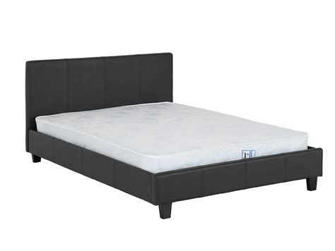 Seconique Prado 5ft King Size Black Faux Leather Bed Frame