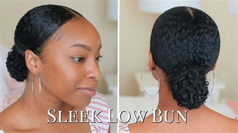 HOW TO SLEEK LOW BUN ON SHORT NATURAL HAIR TIPS TRICKS TO SLICK