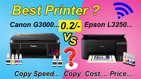 Canon G3000 Vs Epson L3250 Best All In One Ink Tank Printer 2022 कौन सा बेहतर है Youtube