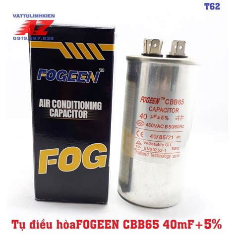 Tụ điều hòa vỏ nhôm 2 chân FOGEEN CBB65 40mF 5 Shopee Việt Nam