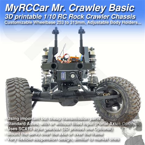 Myrccar Mr Crawley Basic 110 Rc Rock Crawler Chassis 3d Models