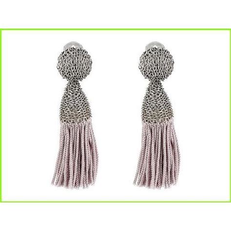 Oscar de la Renta Short Silk Tassel C Earrings オスカーデラレンタ Drop Earrings