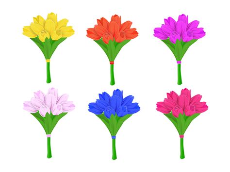 Bouquets Of Spring Tulips Flowers Isolated On White Background 15581116