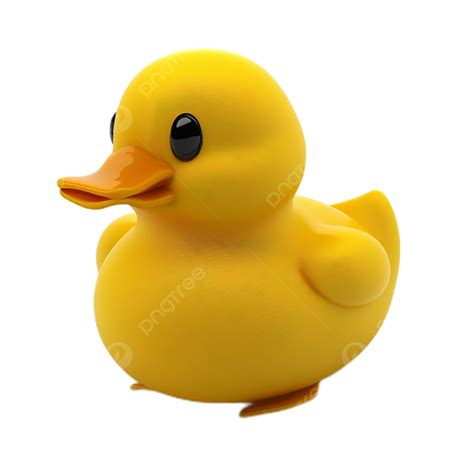 3d Pequeno Desenho Animado De Pato Amarelo PNG Estereoscópico Pato