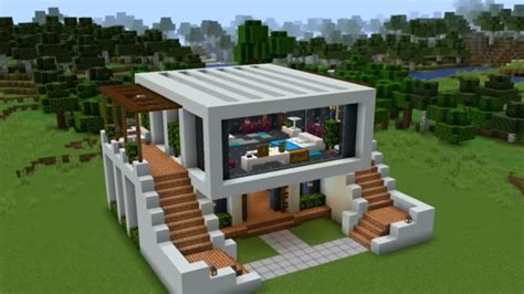 Minecraft How To Build A Modern House Tutorial Easy Minecraft Luxury