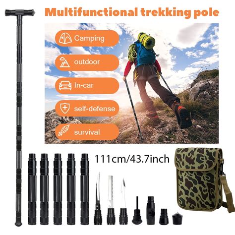 43inch Collapsible And Foldable Walking Sticks Aluminum Tactical