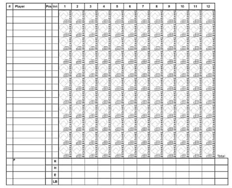 8+ Printable Baseball Scorecard Templates - Excel Templates