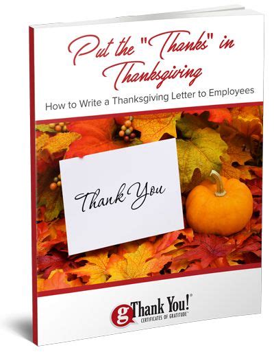 How to Write a Thanksgiving Letter to Employees – Free eBook ...