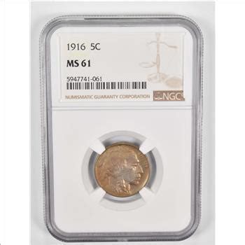 MS61 1916 Indian Head Buffalo Nickel Graded NGC Toned Property Room