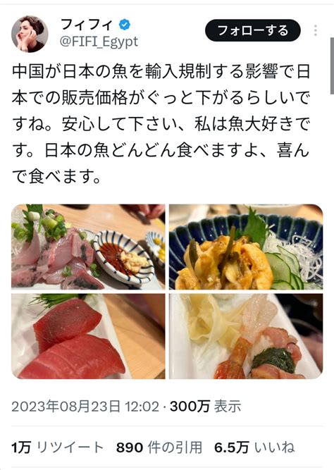 フィフィ｢中国が日本の魚を輸入禁止？｣｢私は嬉しいわ。大好きな日本の魚が値下がりして安く食えるし。｣ ★2 まとめ一覧 ぢんびあ