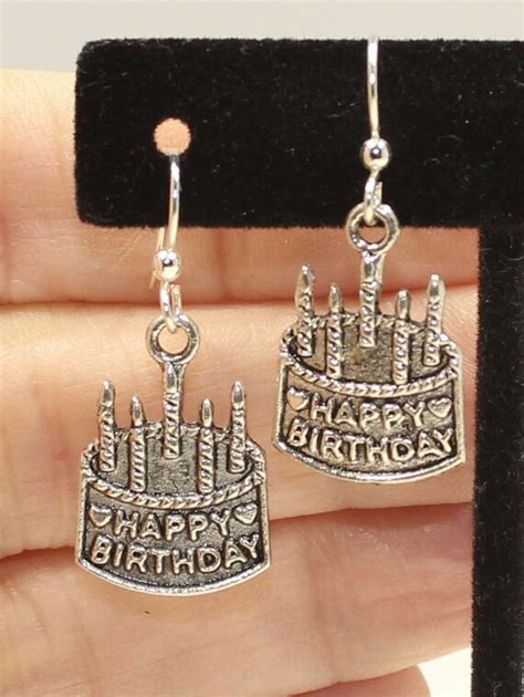 Birthday Cake Earrings Birthday Cake Jewelry Cake Earrings Etsy