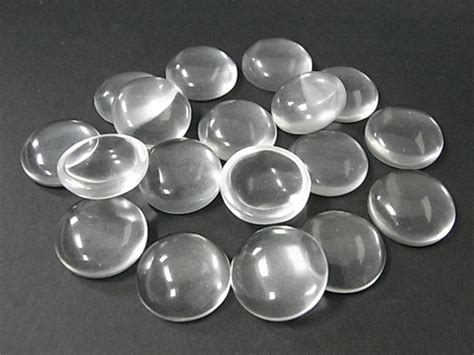 18mm Clear Crystal Round Cabochon 5pcs