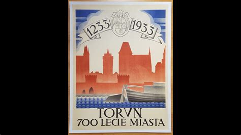 Oryginalny przedwojenny plakat turystyczny TORUŃ 1933 700 Lecie Miasta