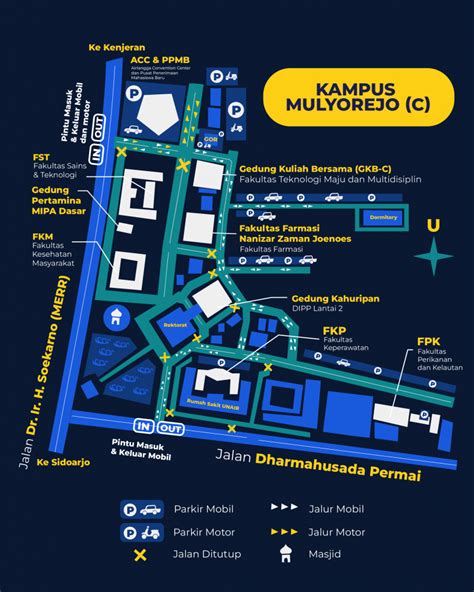 Infografik Denah Lokasi UTBK Di Kampus MERR C UNAIR Tahun 2022