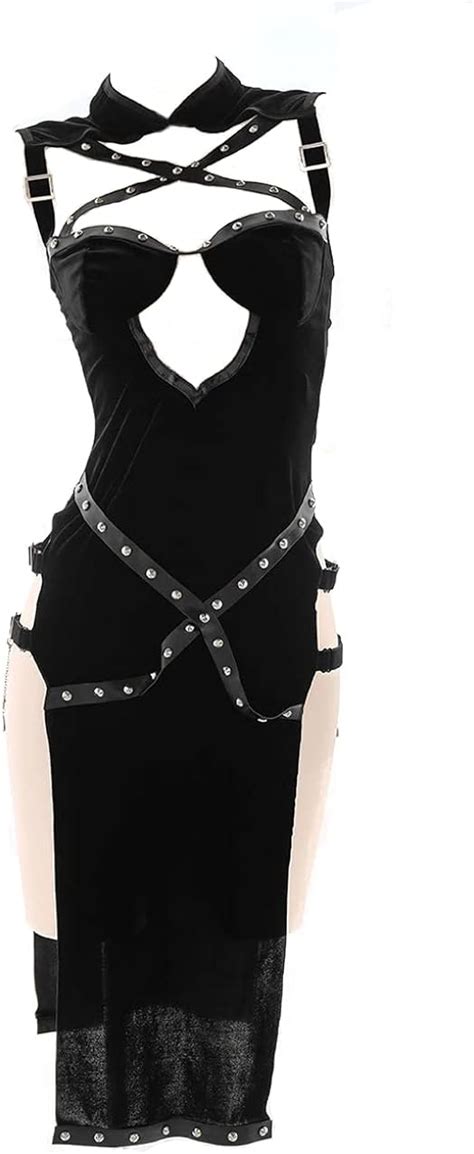 Buy JasmyGirls Anime Lingerie Sexy Devil Cosplay Costume Naughty Witch Cheongsam Punk Rivets