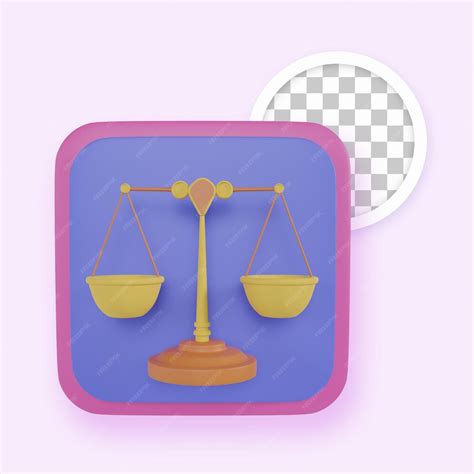 Premium Psd Balance Scale Icon 3d Illustration