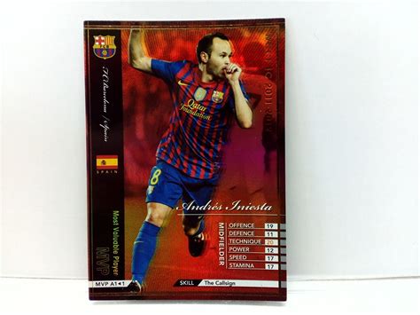 目立った傷や汚れなし WCCF 2011 2012 MVP アンドレスイニエスタ Andres Iniesta FC Barcelona