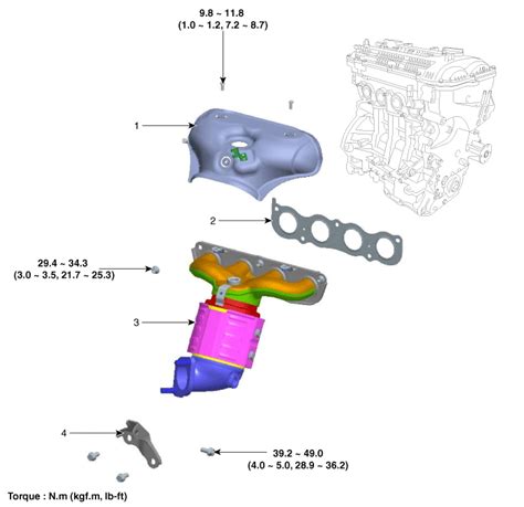 Hyundai Elantra Md Ud Exhaust Manifold Components And Components