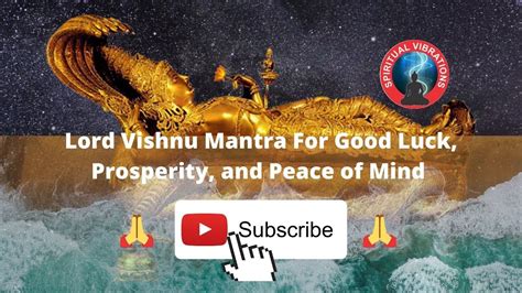 Lord Vishnu Mantra For Good Luck Shantakaram Vishvadharam