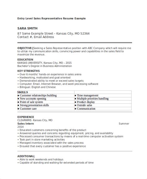 FREE 6 Sample Sales Representative Resume Templates In MS Word PDF