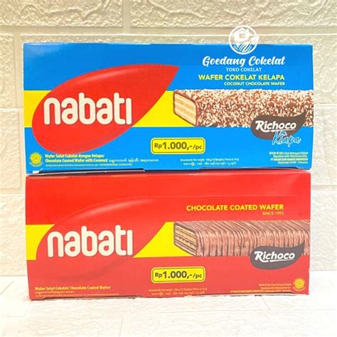 Jual Nabati Wafer Coated Coklat Chocolate Kelapa Pack Isi Pcs X