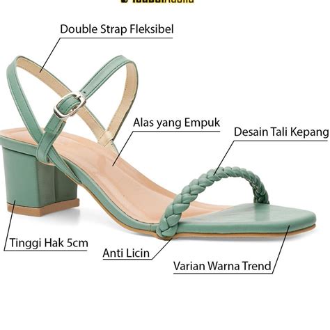 Jual KODE EZ12 Isabel Adelia Sandal Tali Wanita LUISA Block Heels