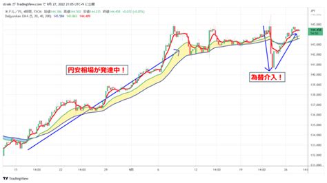 24年ぶりの為替介入が行われた！為替介入の前後のドル円のチャートを分析する！ Fxトレーダーのtradingviewの使い方・設定方法と投資手法