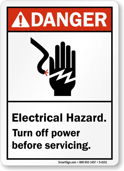 Electrical Hazard Signs Electrical Hazard Warning Signs