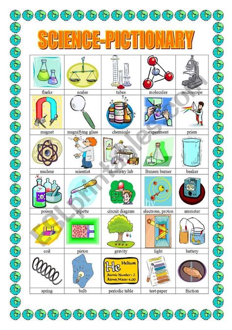 Science Pictionary Esl Worksheet By Veronika74