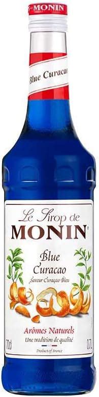 MONIN Premium Blue Curacao Syrup 700ml For Cocktails And Mocktails 100